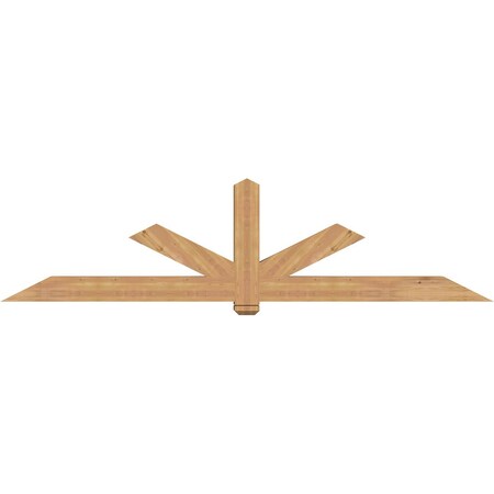 Ekena Millwork Kennewick Timber Gable Bracket, Western Red Cedar, 108"W x 27"H x 5 1/2"D x 5 1/2"F, 6/12 Pitch GBW108X27X0606KEN00SWR
